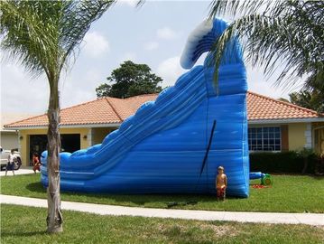 Μπλε τεράστια διογκώσιμη διπλή πάροδος Comercial φωτογραφικών διαφανειών νερού φαλαινών για τα παιδιά