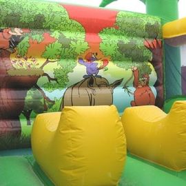 Chirdren άλματος Ν φωτογραφικών διαφανειών ζουγκλών ανθεκτικό 0.55mm Bouncy Castle έξοχο PVC ηρώων