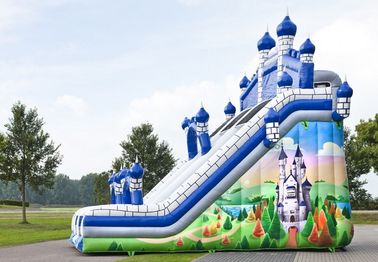 Μπλε μεγάλες Comelot άλμα και φωτογραφική διαφάνεια Inflatables του Castle με την αναρρίχηση του τοίχου