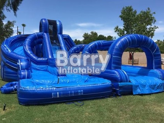 Τρελλό κατώφλι Barry Inflatable Water Slides 17ft μετρητών κίτρινο και μπλε χρώμα