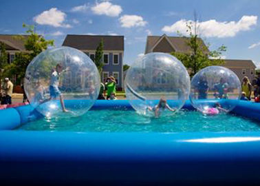 Υπαίθρια πισίνα για τα παιδιά, σφαίρα περπατήματος PVC 0.9mm για τη διογκώσιμη πισίνα