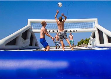 Ourdoor διογκώσιμο αθλητικών παιχνιδιών μπλε δικαστήριο πετοσφαίρισης νερού διογκώσιμο