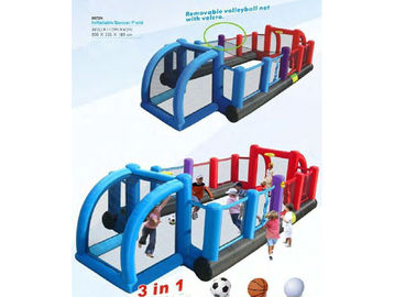 Διογκώσιμα αθλητικά παιχνίδια 3 παιδιών στο 1 nflatable ποδόσφαιρο/γήπεδο ποδοσφαίρου/δικαστήριο