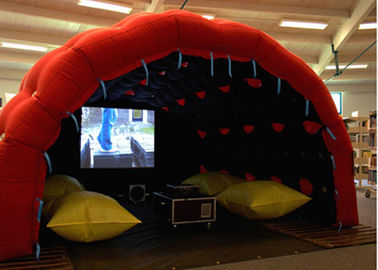 Κόκκινη υπαίθρια σκηνή, γιγαντιαία διογκώσιμη σκηνή Garge για το αυτοκίνητο με το υλικό PVC