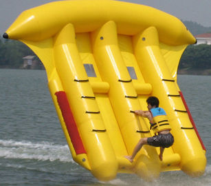 Κίτρινη 0.9mm PVC διογκώσιμη μυγών βάρκα παιχνιδιών ψαριών διογκώσιμη για το παιχνίδι νερού