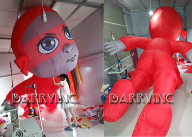 CE πιστοποιημένα υπαίθρια γιγαντιαία κινούμενα σχέδια ηρώων διαφήμισης Inflatables κόκκινα διογκώσιμα