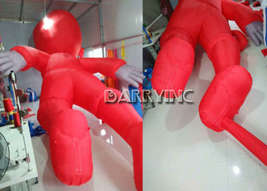 CE πιστοποιημένα υπαίθρια γιγαντιαία κινούμενα σχέδια ηρώων διαφήμισης Inflatables κόκκινα διογκώσιμα