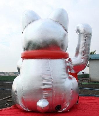 Φουσκωτά διαφημιστικά προϊόντα από PVC ύψους 6m Προσαρμοσμένο καρτούν Fortune Cat
