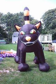 CE μαύρη γάτα διαφήμισης Inflatables πιστοποιητικών υπαίθρια γιγαντιαία για το φεστιβάλ αποκριών