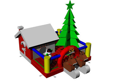 Γιγαντιαίο διογκώσιμο διογκώσιμο χριστουγεννιάτικο δέντρο φεστιβάλ σπιτιών Bouncy Castle