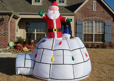 Διακοσμήσεις Χριστουγέννων που διαφημίζουν Inflatables μεγάλοι κόκκινοι Άγιος Βασίλης και σκηνή