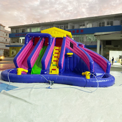 EN71 Φουσκωτό Bouncy Castle Water Φουσκωτό Διασκεδαστικό Πάρκο για παιδιά με τσουλήθρα πισίνας