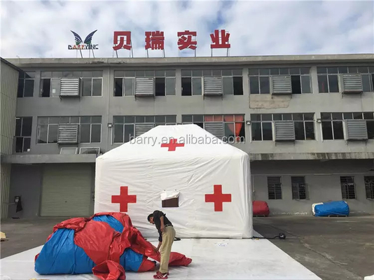 Ιατρική φουσκωτή σκηνή νοσοκομείου Pvc Tarpaulin Αδιάβροχη για Έκτακτη Ανάγκη