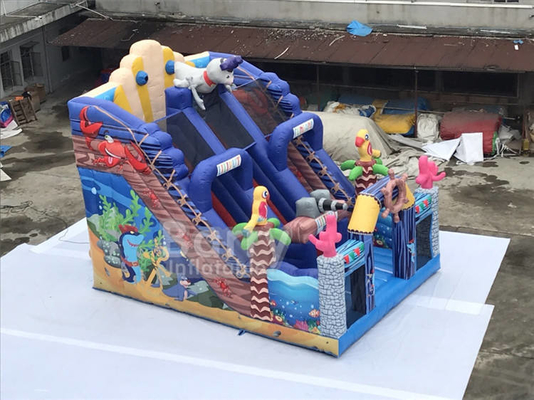 0.55mm PVC εμπορικά παιχνίδια φωτογραφικών διαφανειών παγκόσμιων διογκώσιμα παιδιών θάλασσας ψευτοπαλλικαράδων υπαίθρια