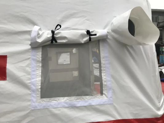 Αεροστεγής PVC μουσαμάδων σκηνή πρώτων βοηθειών νοσοκομείων σκηνών Ερυθρών Σταυρών διογκώσιμη