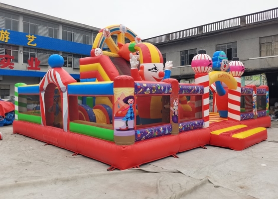 διογκώσιμο θέμα Bouncy Castle 10mL*7mW*4mH πλακατζών πόλεων διασκέδασης παιδικών χαρών PVC 0.55mm