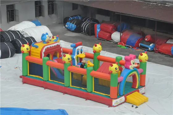 Πολύχρωμο Jumping Inflatable Bounce House Bouncy Castle με τσουλήθρα για παιδιά εξωτερικού χώρου