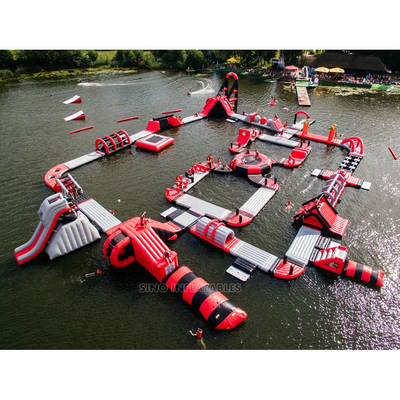 0,9mm PVC Commercia Inflatable Big Blast Water Park Υπαίθριο φουσκωτό υδάτινο πάρκο