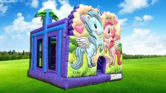 Backyard Unicorn Bouncy Castle Ενοικίαση Inflatable Bouncer House Kids