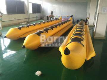 Κίτρινο 8 καθισμάτων διογκώσιμο παιχνιδιών βαρκών νερού παιχνιδιών μπανανών παιχνίδι νερού βαρκών διογκώσιμο