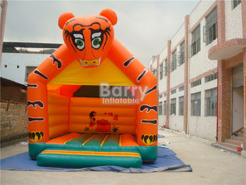 Διογκώσιμος μουσαμάς 0.55mm PVC σχεδίων τιγρών σπιτιών Bouncy στοιχείων διασκέδασης