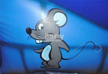 Του Mickey Mouse διογκώσιμο σπίτι άλματος ψευτοπαλλικαράδων μπλε διογκώσιμο με τη φωτογραφική διαφάνεια