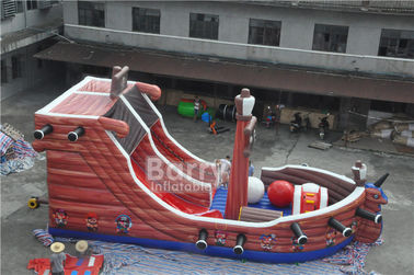 Ελκυστικό εμπορικό διογκώσιμο σκάφος πειρατών Combo, φωτογραφική διαφάνεια Bouncy Castle με τη σειρά μαθημάτων εμποδίων