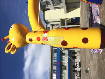 Κίτρινη Giraffe διογκώσιμη αψίδα για το γεγονός με την εκτύπωση SCT EN71 λογότυπων