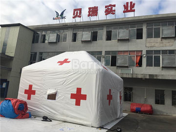 Υπαίθρια ιατρική διογκώσιμη σκηνή Ερυθρών Σταυρών προώθησης άσπρη με την εκτύπωση λογότυπων