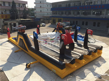 Του Barry χτύπημα θέματος σκαφών Extreme Inflatable Run Large πειρατών - επάνω σειρά μαθημάτων εμποδίων