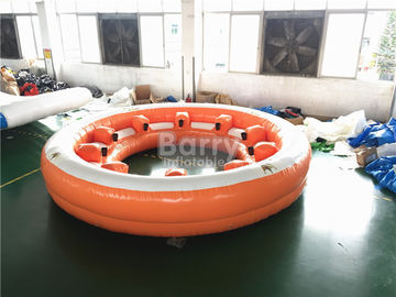 Amazing Inflatable Water Platform Island Water Toys 10 ατόμων Φουσκωτός πλωτός καναπές με φλιτζάνι καφέ