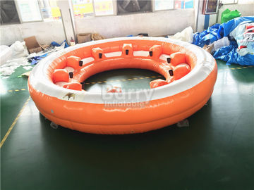 Amazing Inflatable Water Platform Island Water Toys 10 ατόμων Φουσκωτός πλωτός καναπές με φλιτζάνι καφέ
