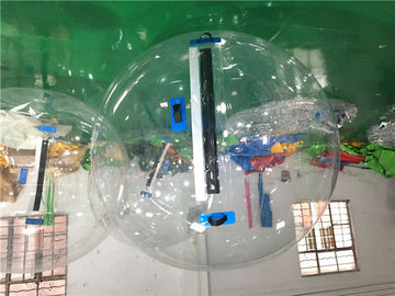 Φουσκωτά παιχνίδια εξωτερικού χώρου από PVC / TPU Λευκά 2m Walk On Water Balls , Παιδική φουσκωτή μπάλα για περπάτημα νερού