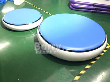 Στρογγυλό μπλε διογκώσιμο χαλί γυμναστικής διαδρομής αέρα DWF + υλικό 1.2mm Πλάτωνας