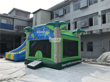 Λογότυπο 0.55mm συνήθειας διογκώσιμο σπίτι αναπήδησης PVC/άλμα Castle για τη διασκέδαση παιδιών