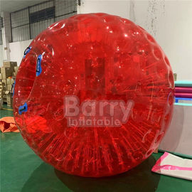 Κόκκινα υπαίθρια διογκώσιμα παιχνίδια 0.8mm PVC/TPU Dia 2.5m διογκώσιμη σφαίρα Zorb χλόης 3m
