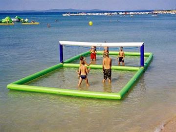Υπαίθρια διογκώσιμα παιχνίδια παραλιών/διογκώσιμο δικαστήριο πετοσφαίρισης νερού για την παραλία