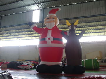 Διογκώσιμα προϊόντα διαφήμισης μουσαμάδων PVC, διογκώσιμος Άγιος Βασίλης για τη διακόσμηση Χριστουγέννων λεωφόρων αγορών