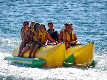 Διογκώσιμη βάρκα αθλητικών μπανανών νερού/διπλή βάρκα μπανανών για τα διογκώσιμα παιχνίδια νερού