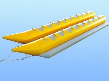 Διογκώσιμη βάρκα μπανανών αναβατών νερού μουσαμάδων PVC Πλάτωνα μισθώματος με το διπλό σωλήνα