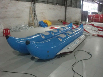 Μπλε διογκώσιμο παιχνίδι διογκώσιμη βάρκα μπανανών βαρκών/6 αθλητισμός νερού PVC προσώπων