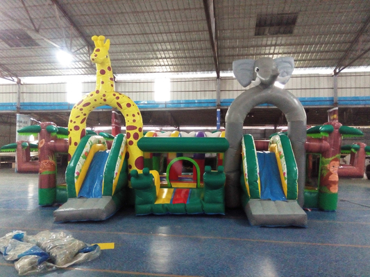 εξοπλισμός λούνα παρκ παιχνιδιού παιδιών θεματικών πάρκων τραμπολίνων 8x6m διογκώσιμος