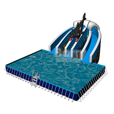Υπαίθρια ορθογώνια πισίνα κατωφλιών με το υλικό μουσαμάδων PVC 0.9mm