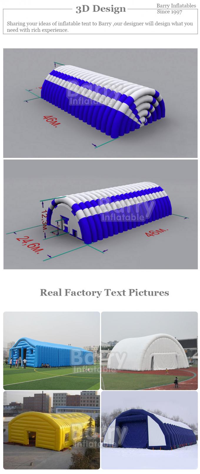 10m άσπρη αεροστεγής διογκώσιμη UV προστασία σκηνών διάσωσης 2