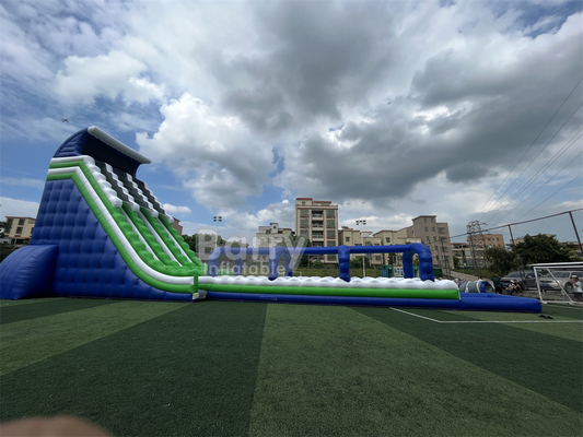 Εμπορική ποιότητα προσαρμοσμένη 30x9x13m κύμα γιγάντιο φουσκωτό υδρόδρομο για παιδιά ενήλικες ζεστό σε 5 χλμ φουσκωτό τρέξιμο