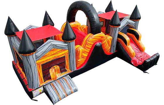 Προσαρμοσμένη πίστα εμπόδια Combo Bounce House για παιδιά εσωτερική υπαίθρια διασκέδαση