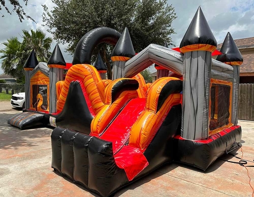 Προσαρμοσμένη πίστα εμπόδια Combo Bounce House για παιδιά εσωτερική υπαίθρια διασκέδαση