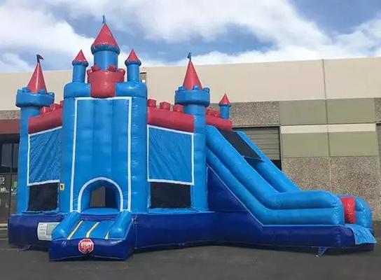 Πριγκίπισσα Κάστρο Μπλε & Κόκκινο Κάστρο Bouncy με Slider για την εκδήλωσή σας