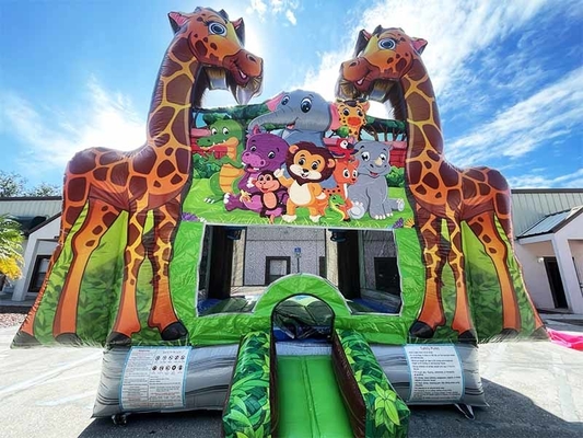 Ετικέτα Custom Giraffe Bounce House για την επιχείρηση ενοικίασης πάρτι