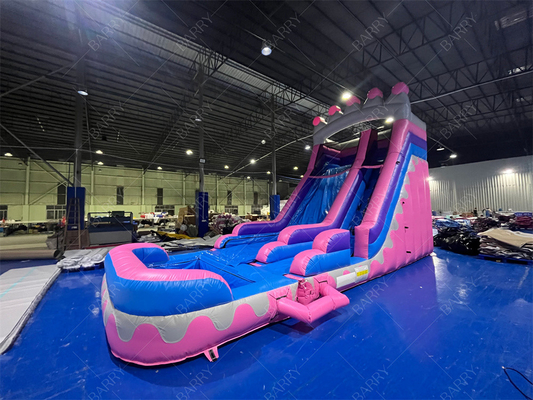 8.4x3.6x6m Custom Jumper Bouncy Kids Ροζ Πριγκίπισσα Φουσκωτά υδρατλαντικά για πάρτι